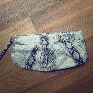 Snakeskin clutch